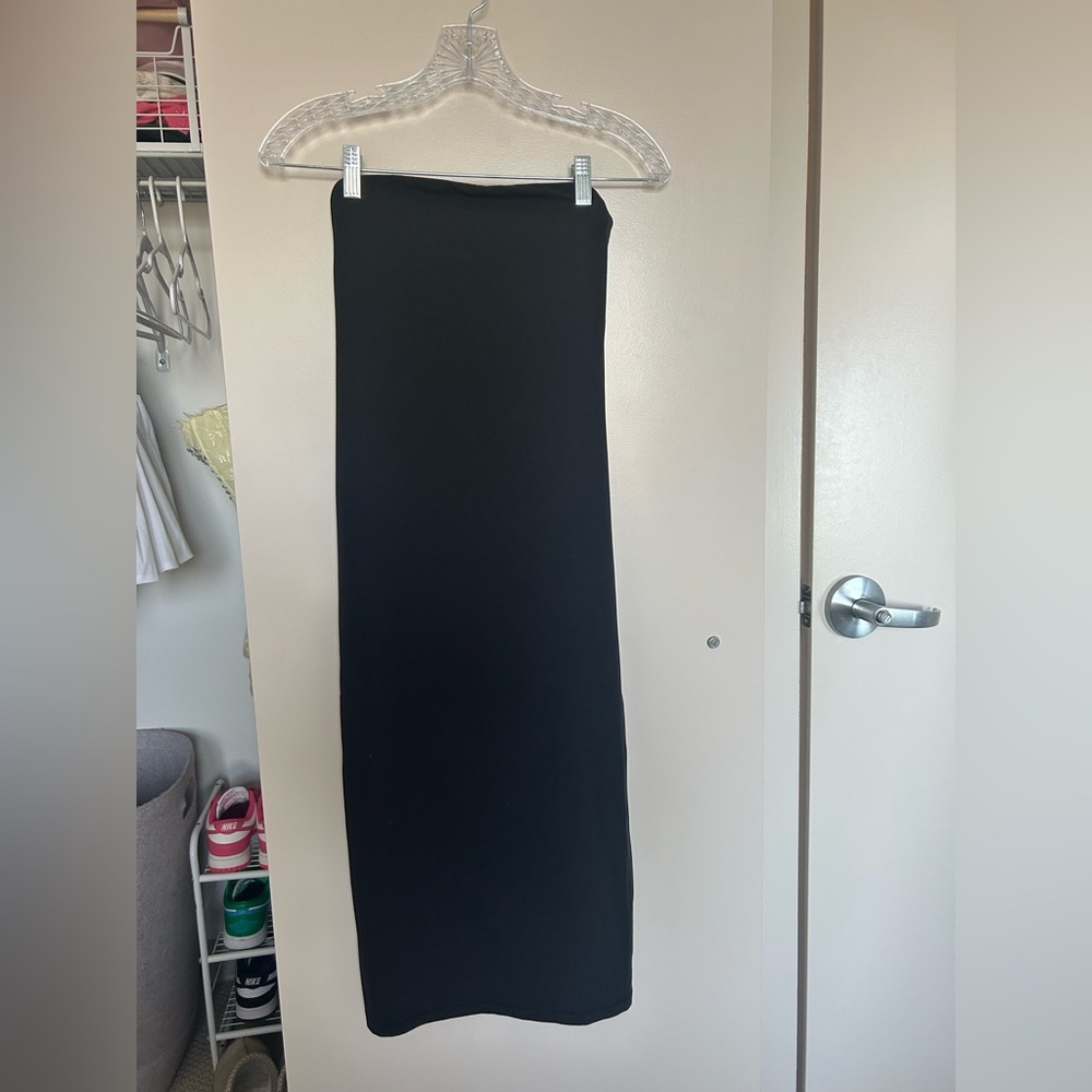 Strapless Black Maxi Dress